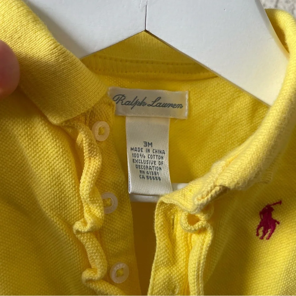 Ralph Lauren Yellow Baby Bodysuit